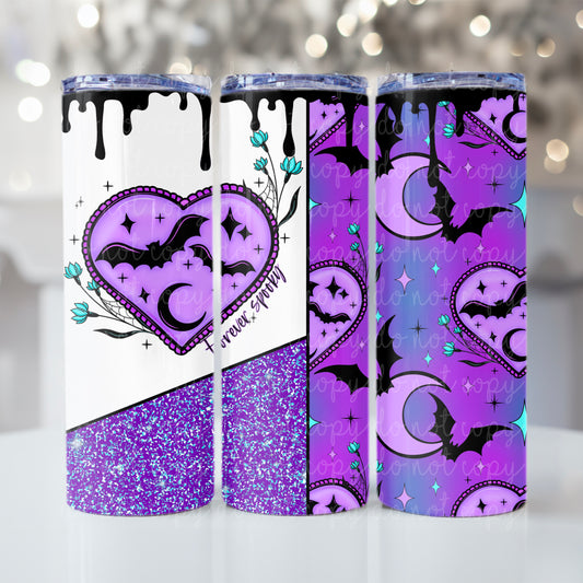 Forever Spooky Heart Tumbler Wrap