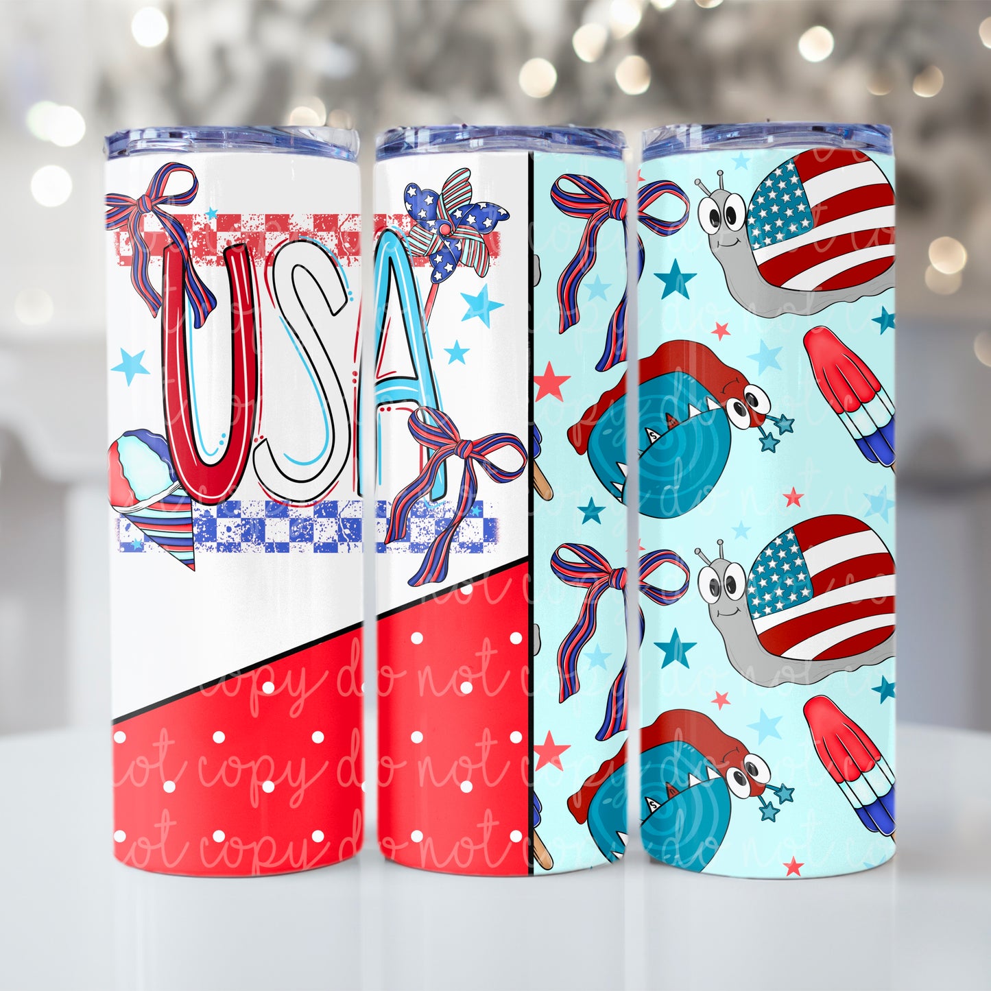 Freedom Snail Tumbler Wrap