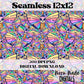 Rainbow moth  Seamless