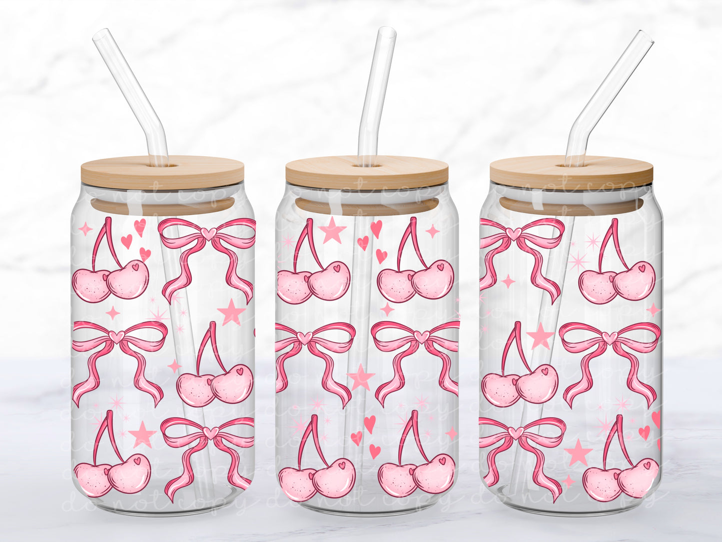 Bows and cherries 16 oz