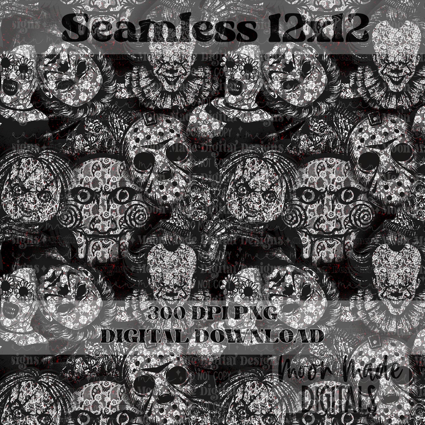 Horror Lace Seamless