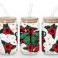 Christmas butterfly 16oz Glass Wrap