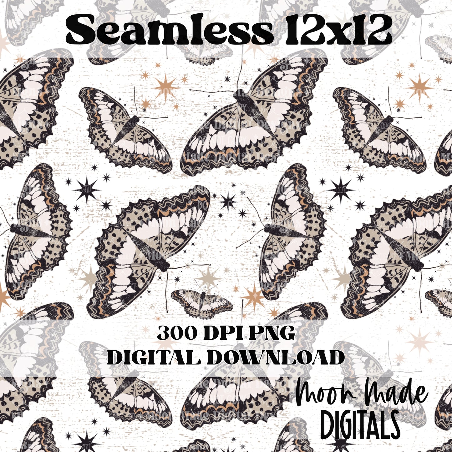 Grunge Butterfly seamless