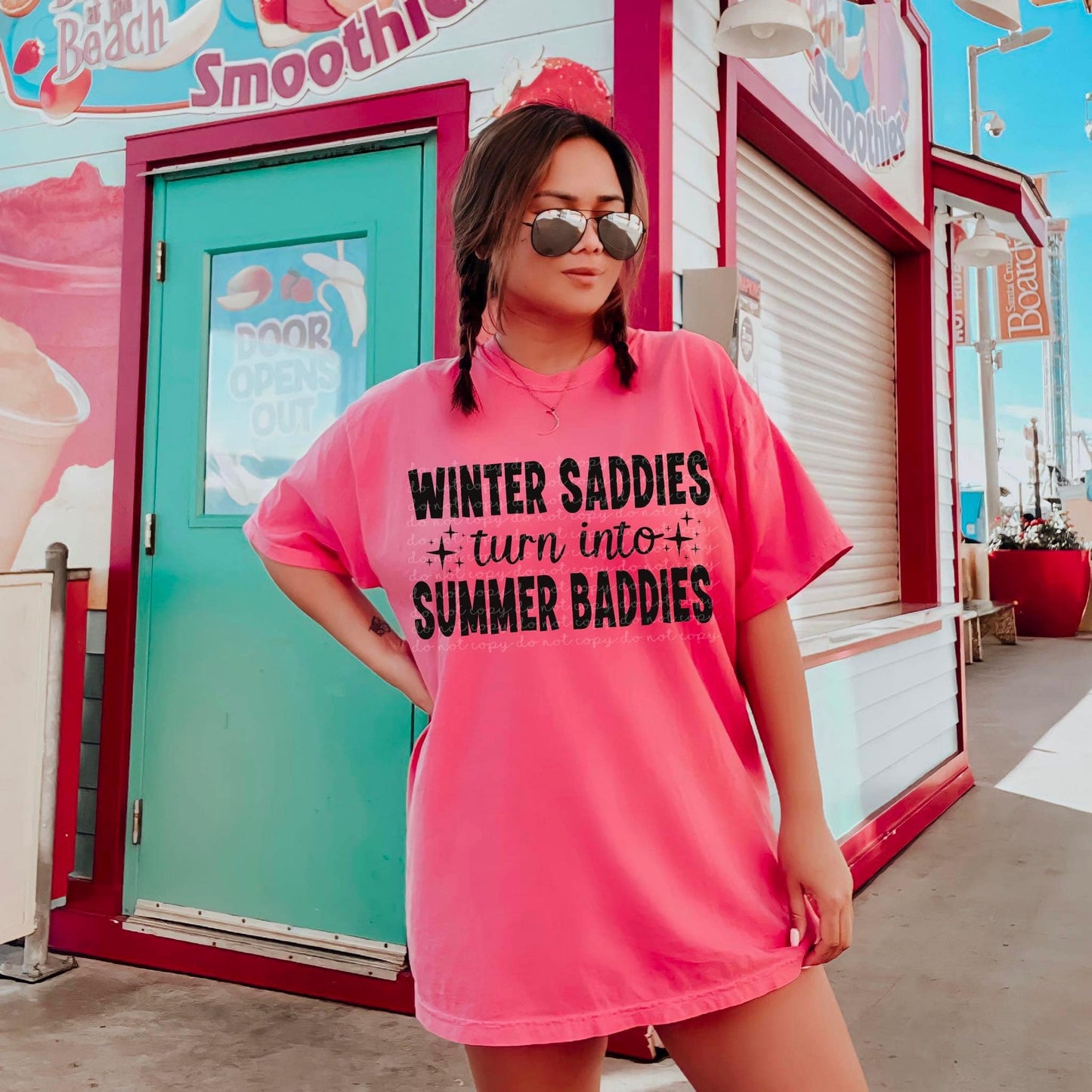 Winter Saddies Turn into Summer Baddies - Black, White, Pink