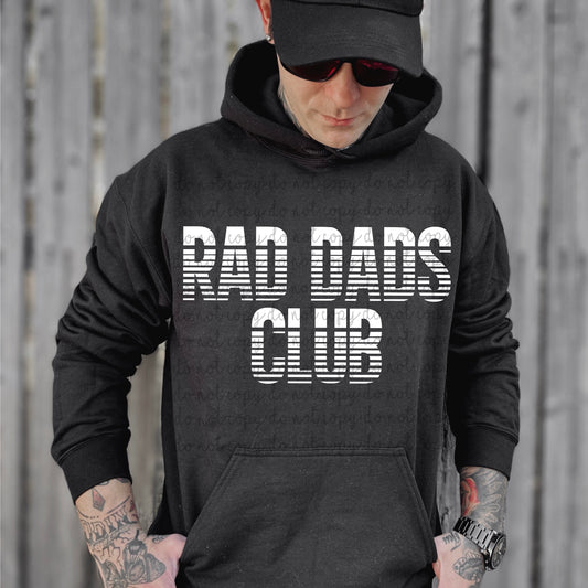 Rad Dads Club both Black &White PNG