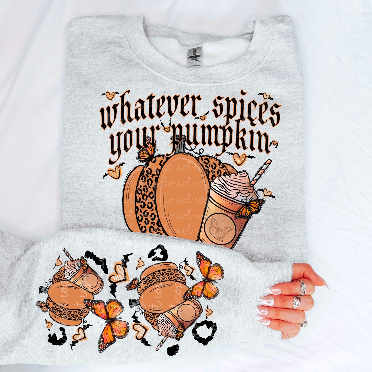 Whatever Spices Your Pumpkin w/ Sleeves PNG