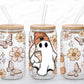 Boho Fall Ghostie 16oz Glass Wrap