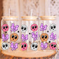 Bubble Skull & Bows 16oz Glass Wrap