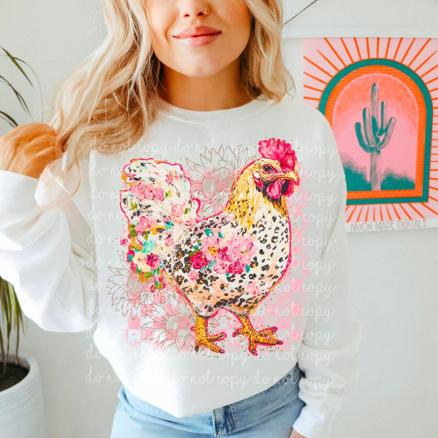 Floral Chicken PNG