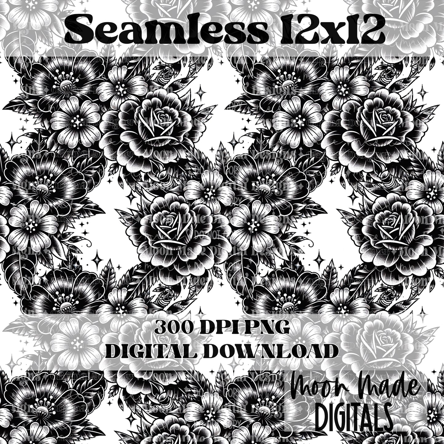 Simple Floral [both colorways] Seamless