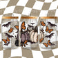 Fall pumpkin bats and butterflies 16oz Glass Wrap