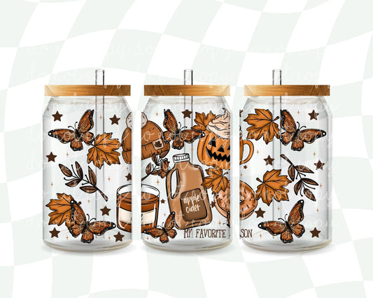 My favorite season 16oz Glass Wrap