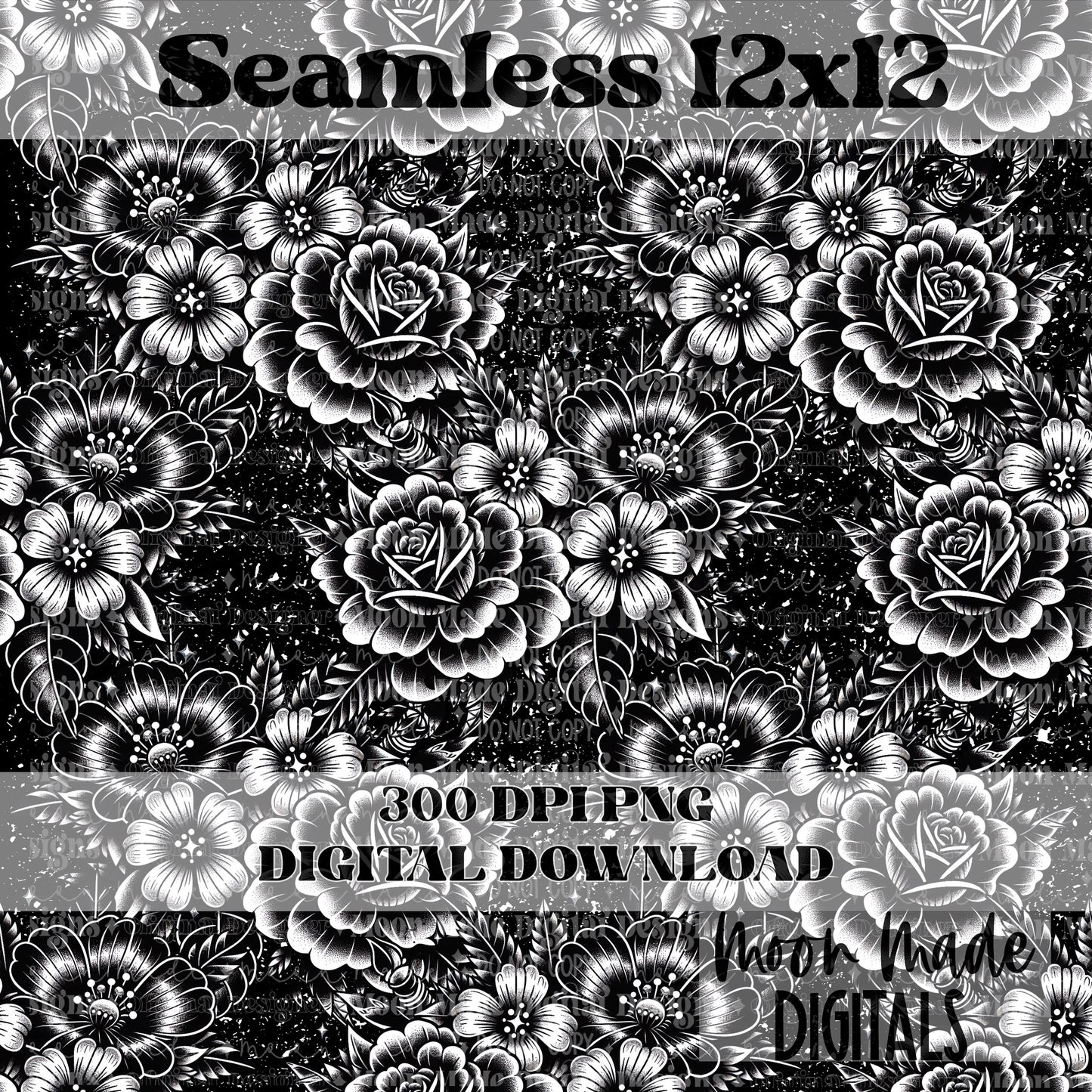 Simple Floral [both colorways] Seamless