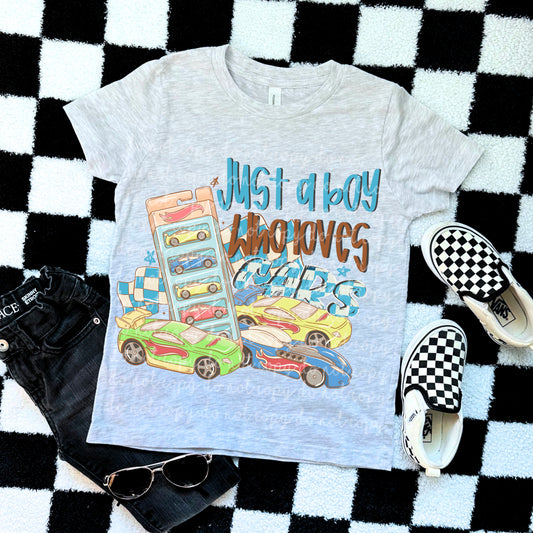 Just a kid who loves cars [boy & girl version] PNG