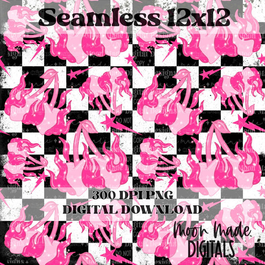 Cherry Flame Heart Seamless