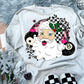 Checkered Trendy Santa PNG