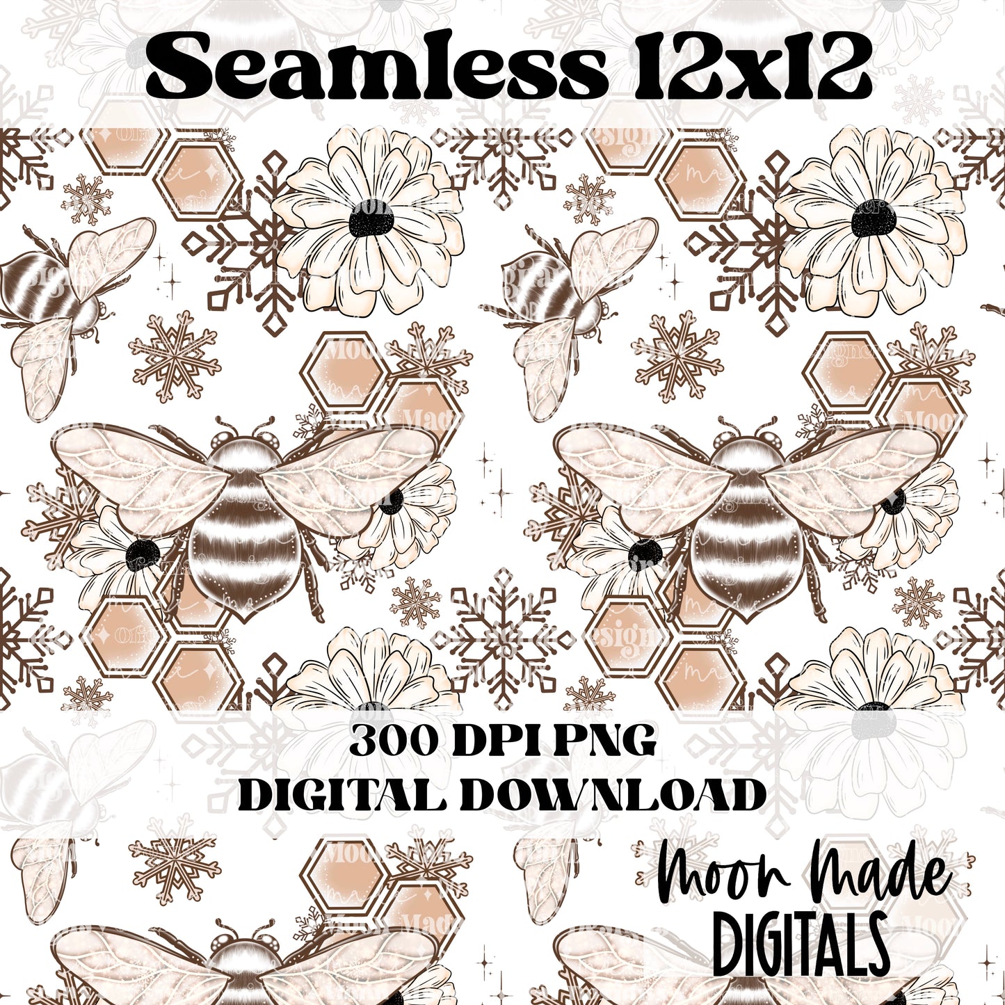 Winter bee Seamless