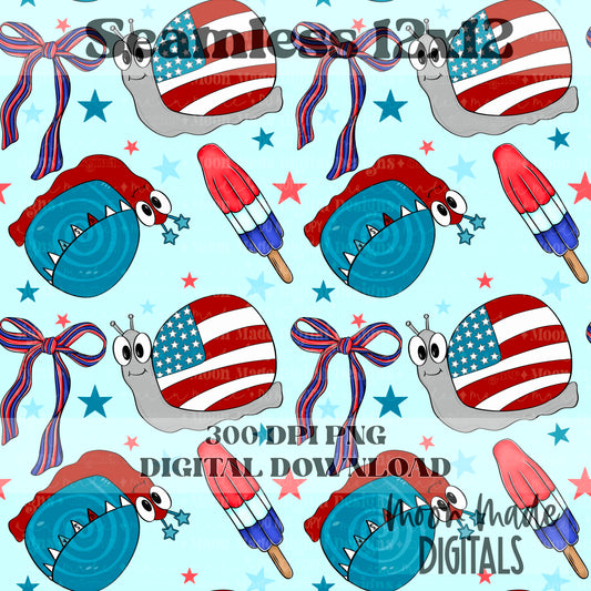 Freedom snail Seamless