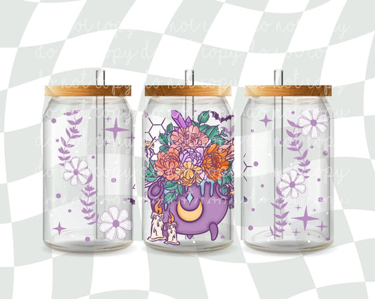 Floral Bee Cauldron 16 oz