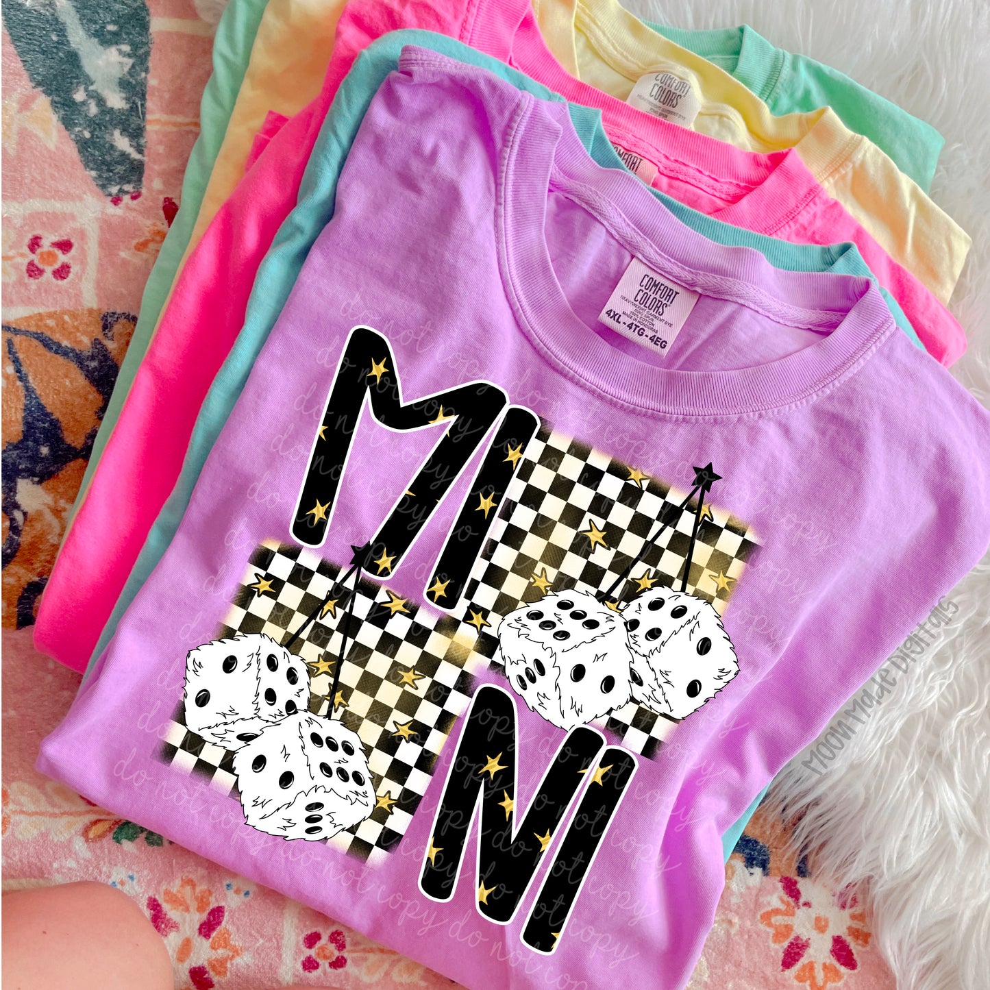 Mama and mini fuzzy dice [both versions] png