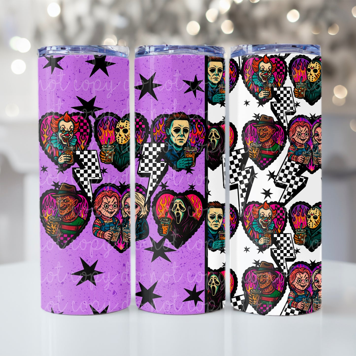 Horror Coffee Heart tumbler