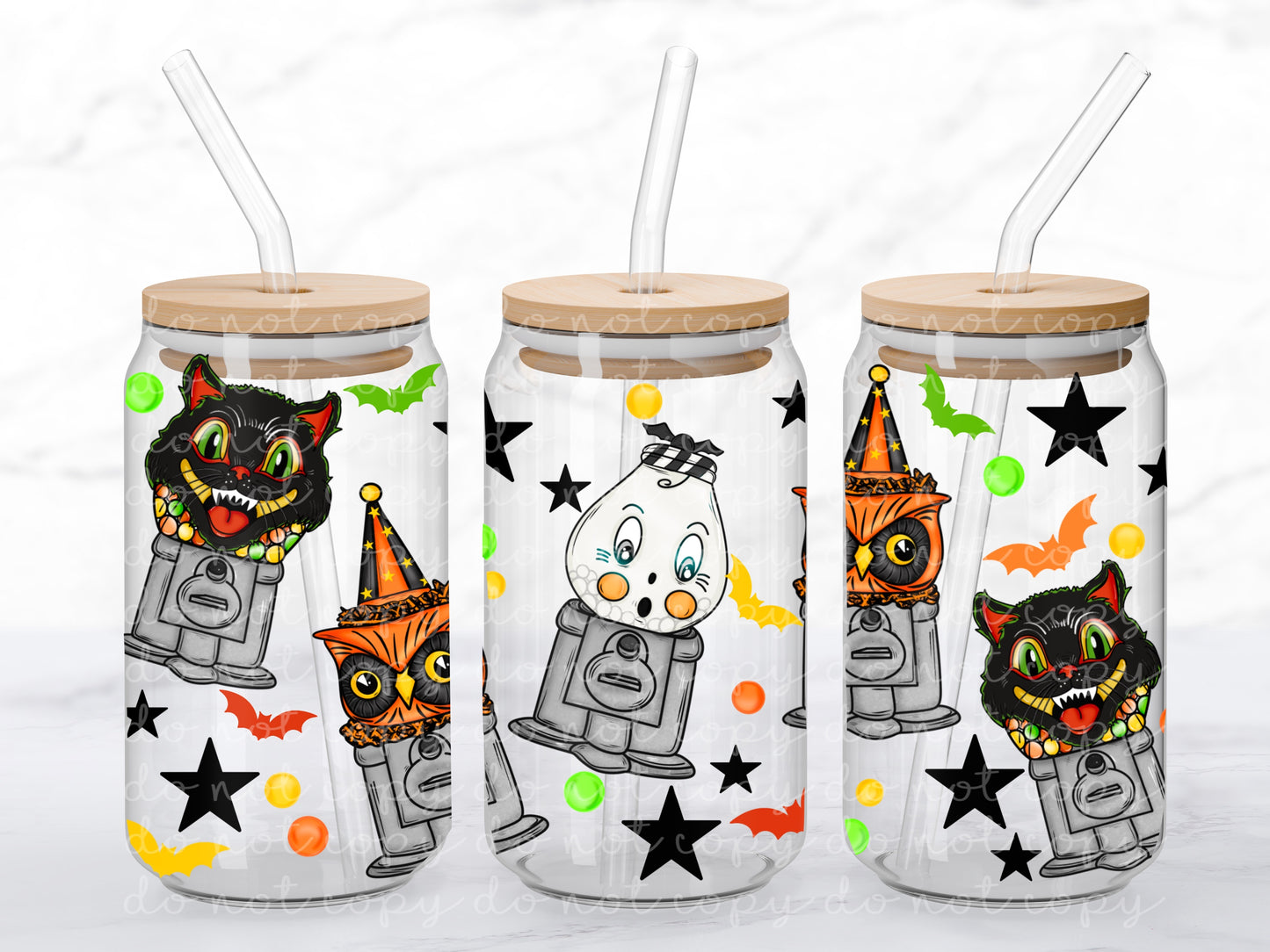 Keep It Spooky Tumbler 16oz Glass Wrap