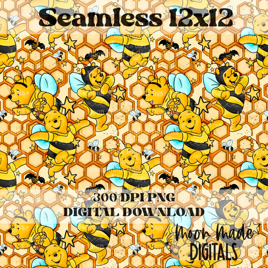 Bee Bear seamless