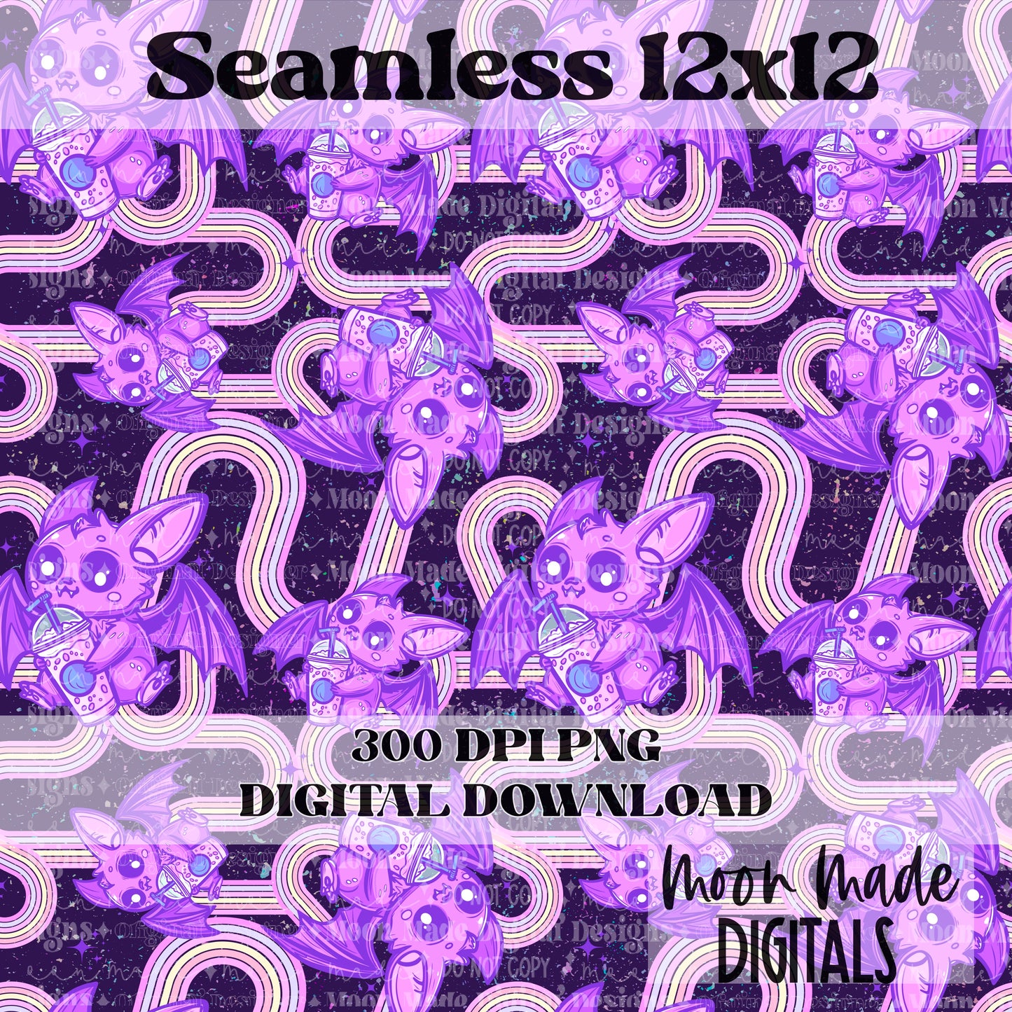 Batty Coffee [all three colorways] seamless