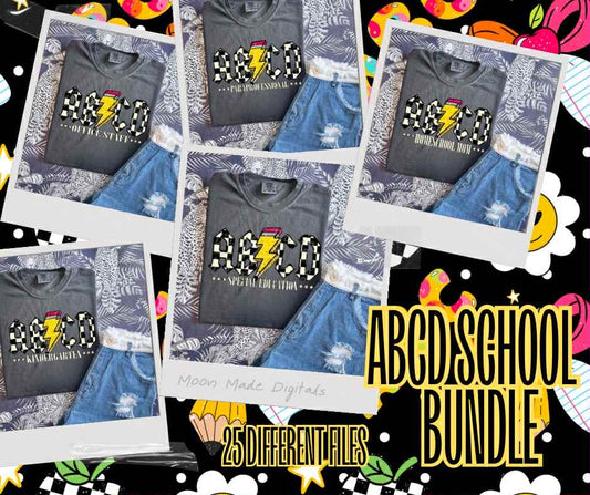 Checkered ABCD School Mini Bundle