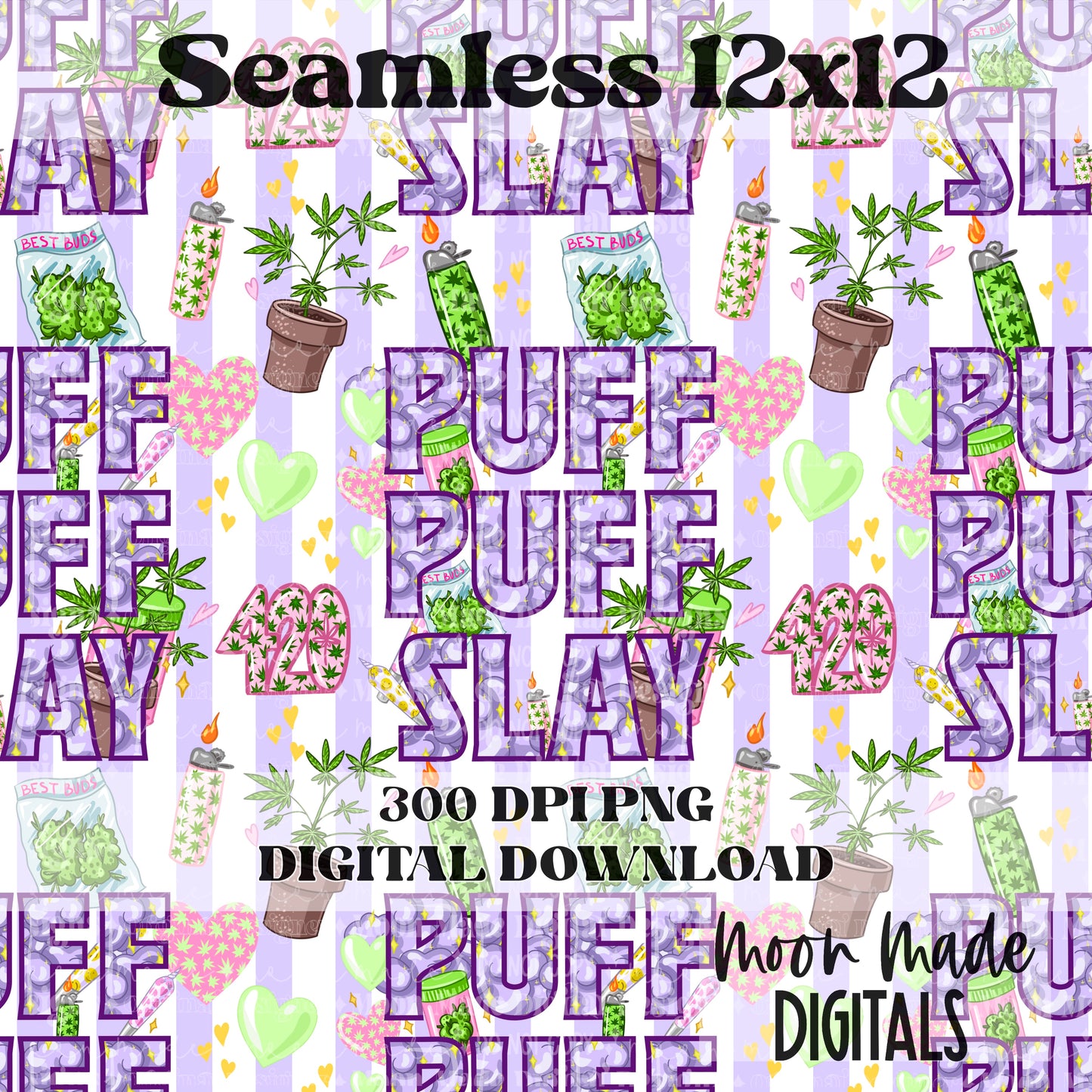 Puff Puff Slay seamless