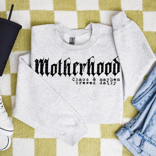 Motherhood (black and white font)