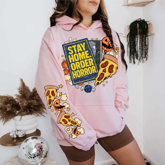 Stay Home, Order Horror w/Sleeve Design PNG