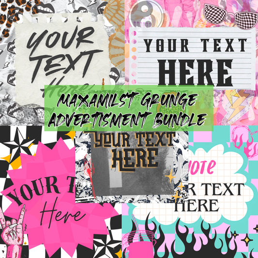 Maxamilist Grunge Blank Advertisment Graphics ( You add your own words!)