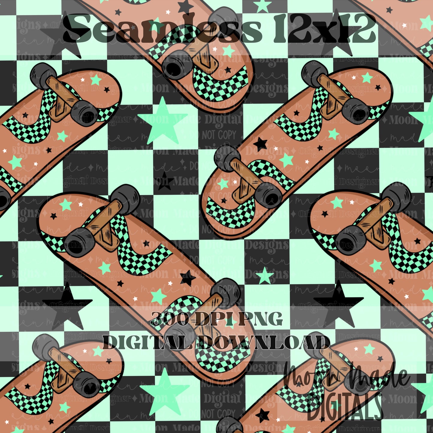 Skate more [both colors] seamless