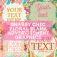 Shabby Chic Floral Blank Advertisment Graphics ( You add your own words!)
