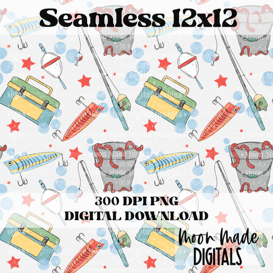 Kiddie fishing [boy &girl versions] seamless