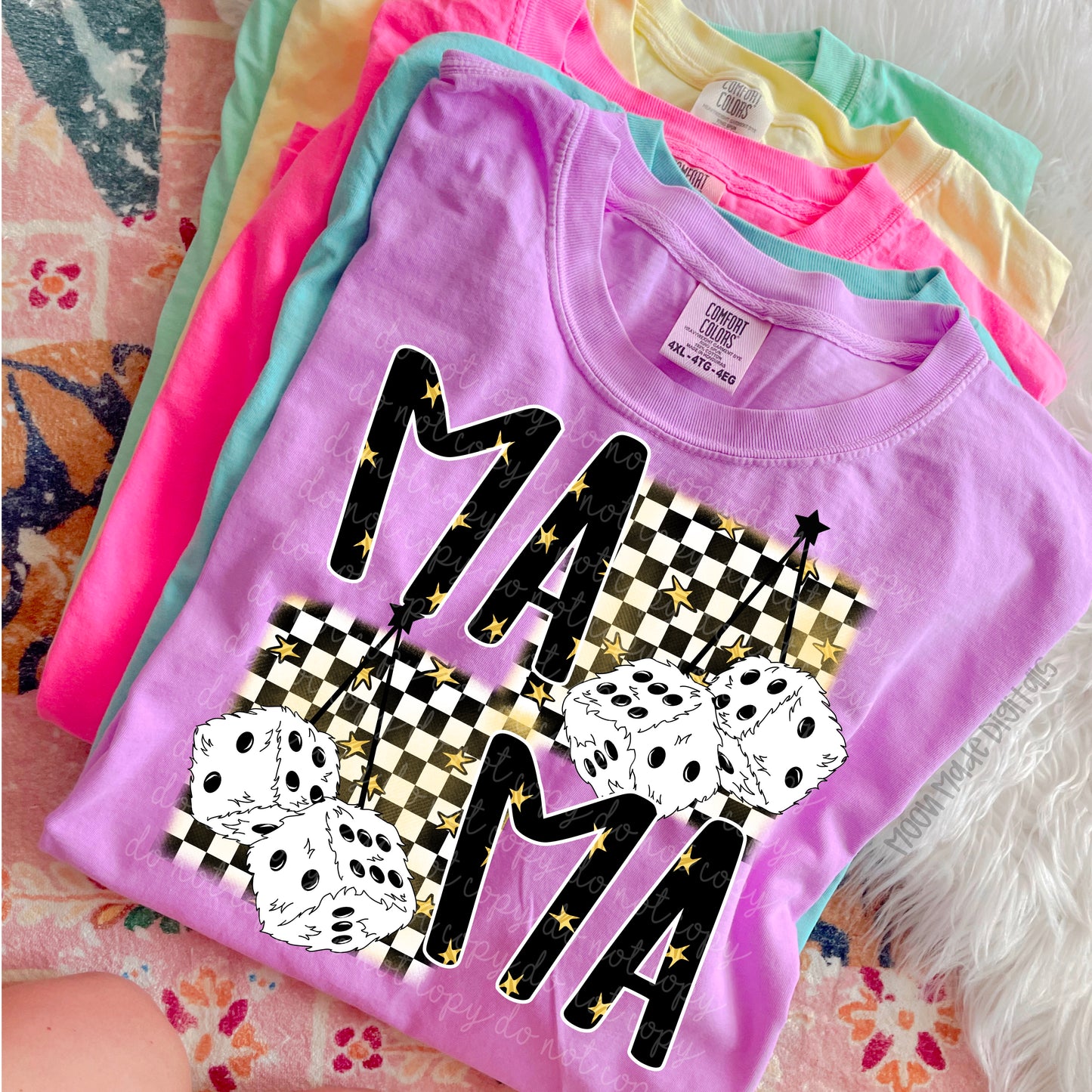 Mama and mini fuzzy dice [both versions] png