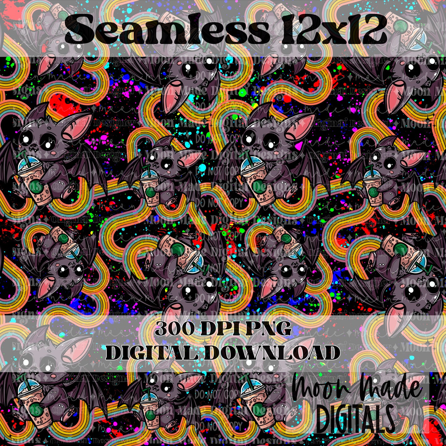 Batty Coffee [all three colorways] seamless