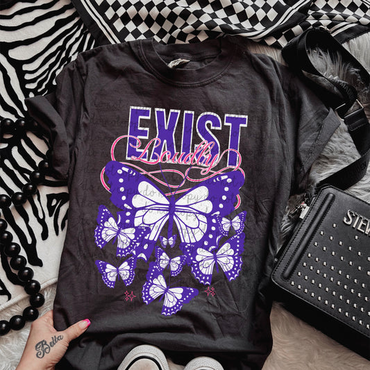 Exist loudly purple png