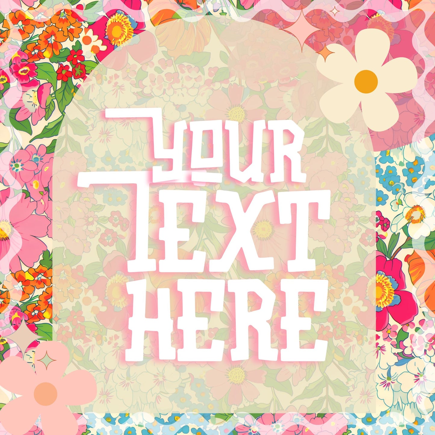 Shabby Chic Floral Blank Advertisment Graphics ( You add your own words!)