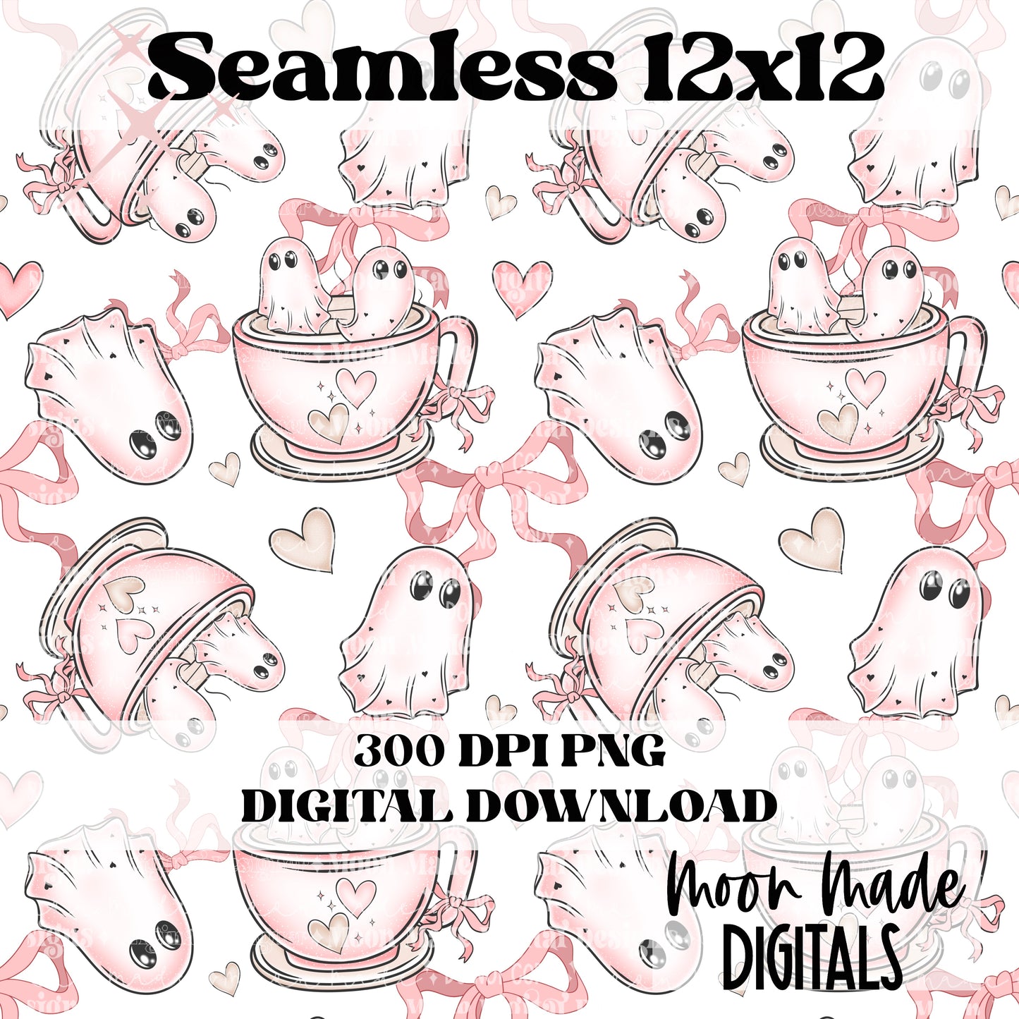 Spillin tea ghosts Seamless