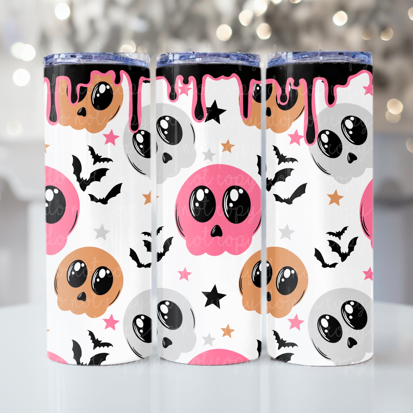 Bubble Skull Tumbler Wrap