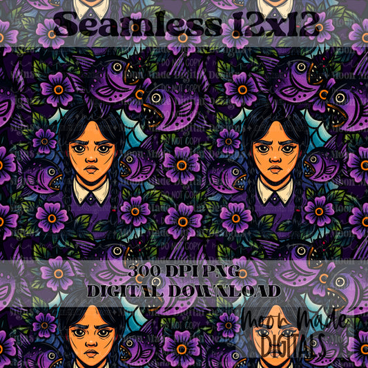 Wednesday Pirhana  Seamless
