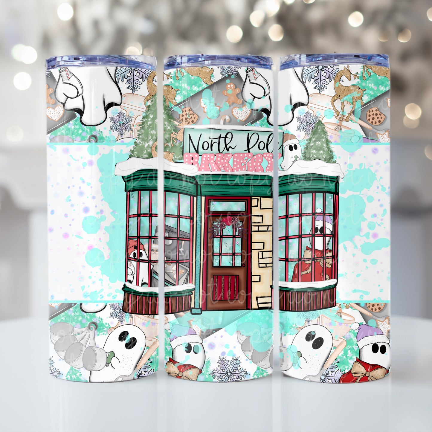 North Pole Bakery Tumbler Wrap