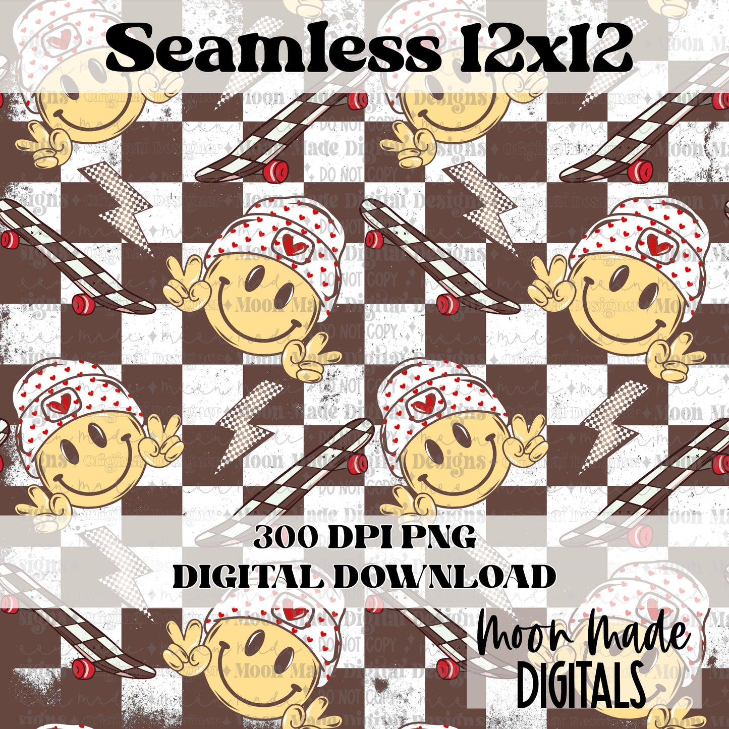 Smiley Skater Seamless