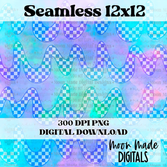 Checkered Swirl Seamless