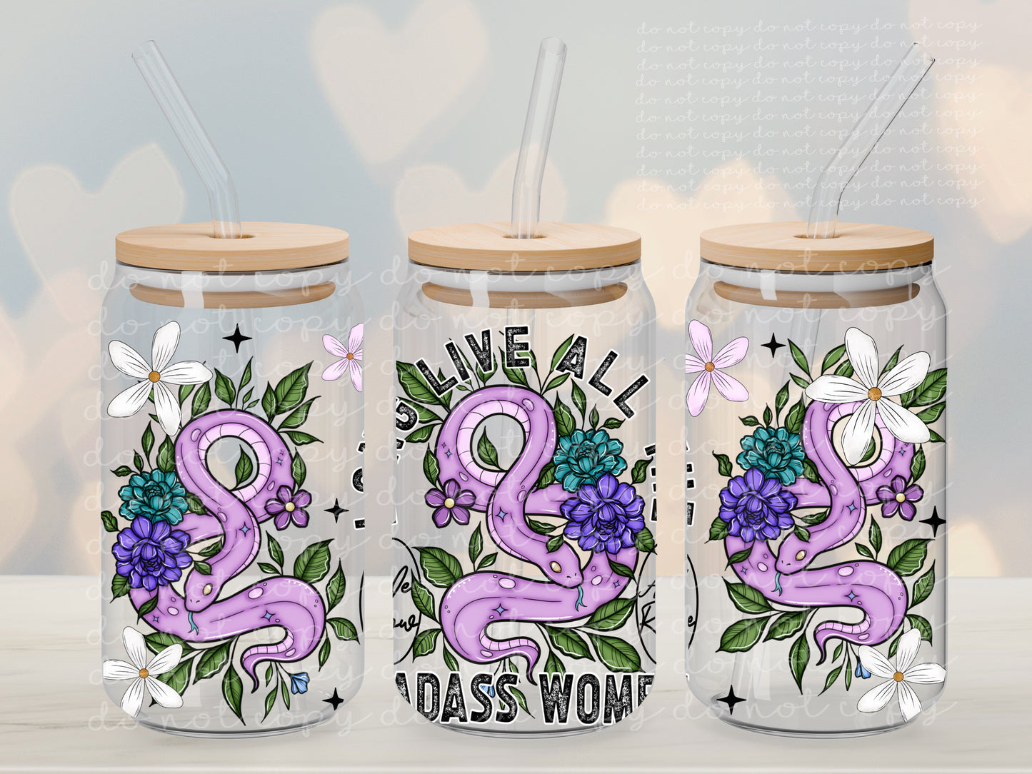 Badass Women 16oz Glass Wrap