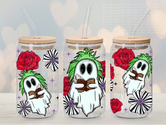 Caffeinated, Strange & Unusual Ghostie 16oz Glass Wrap