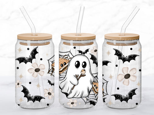 Spider Smores Ghostie 16oz Glass Wrap