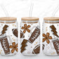 Floral Football 16oz Glass Wrap